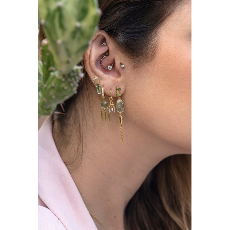 Verdant Oracle Single Earring | Dewdrop Collection