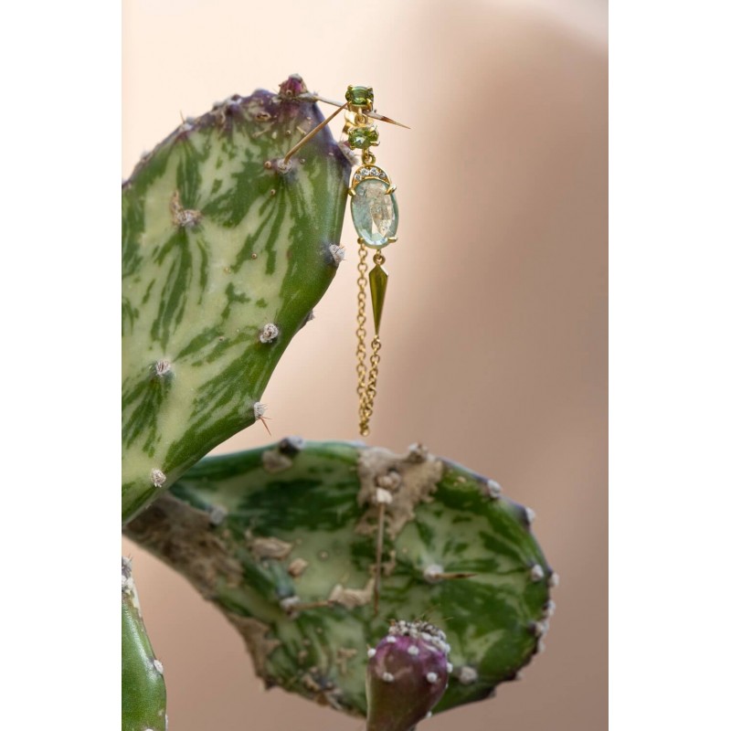 Verdant Oracle Single Earring | Dewdrop Collection