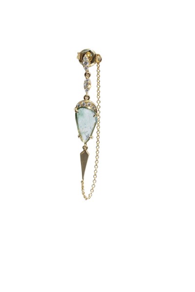Galene the Tear of Depth Single Earring  | Dewdrops Collection