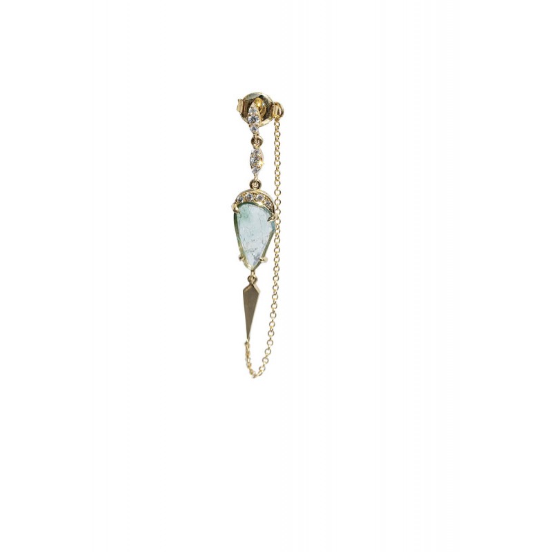 Galene the Tear of Depth Single Earring  | Dewdrops Collection