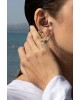 Medusa's Tale Rose Flame Single Hoop  | Dewdrops Collection 