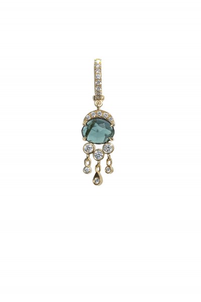 Medusa's Tale Verdant Gaze Single Hoop  | Dewdrops Collection 