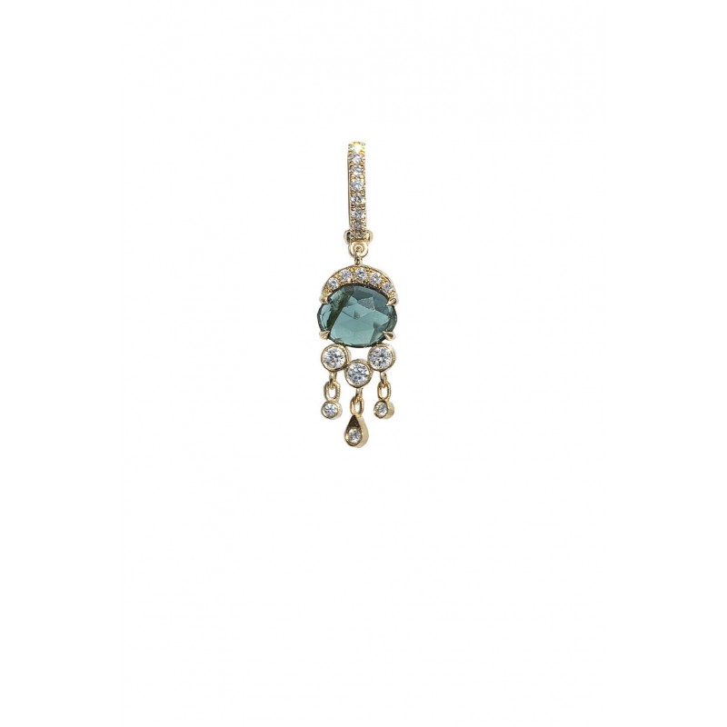 Medusa's Tale Verdant Gaze Single Hoop  | Dewdrops Collection 