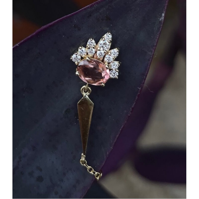 Seraphine Tourmaline  Single Earring  | Dewdrops Collection 