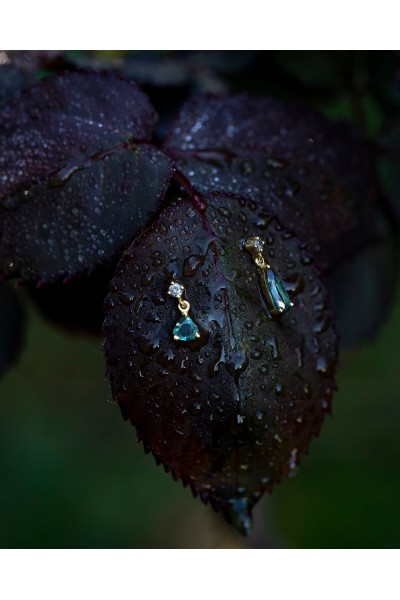 Pandeia Tourmaline Drop Single Earring | Dewdrop Collection
