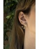 Goldern ram singe Earring | Marquise Collection