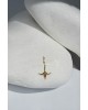 Goldern ram singe Earring | Marquise Collection