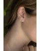 Blood Ruby Mercury Single Earring | Alchemie Collection