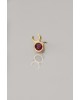 Blood Ruby Mercury Single Earring | Alchemie Collection