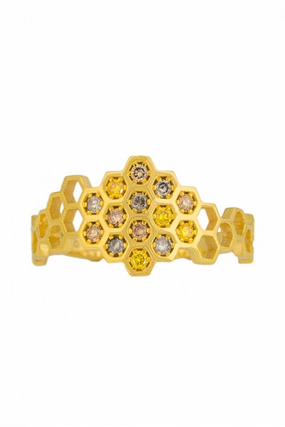 Bee Hive Diamond Ring |  Egyptian Collection 