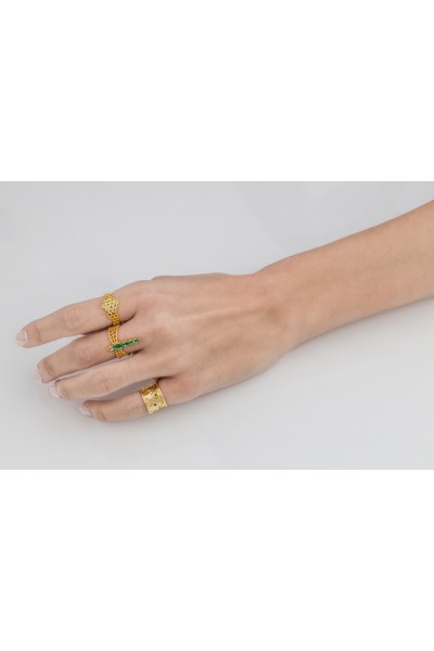 Bee Hive Diamond Ring |  Egyptian Collection 