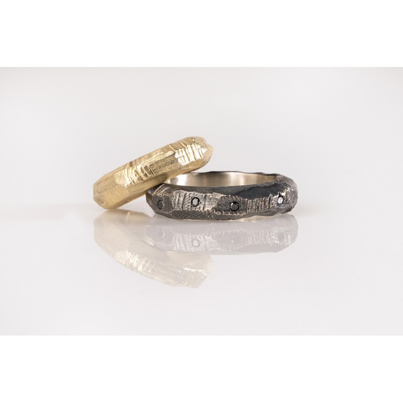 Odysseus black Diamond Ring|  Vrachea Collection 