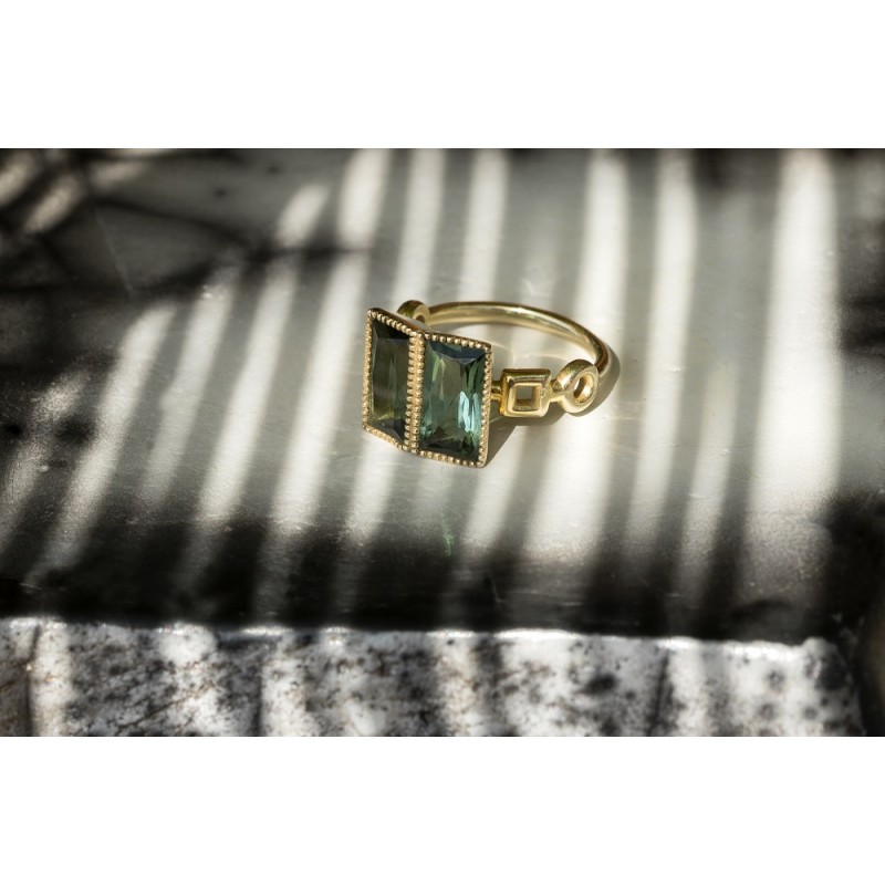 Narcissa Tourmaline Baguette Ring | Forêt Collection