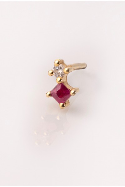 Scarlet Drop Single Earring | Dewdrop Collection